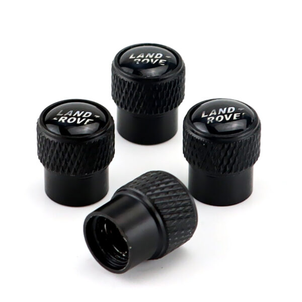 Land Rover Black Tire Valve Caps - Extra Spare Cap Total 5 Caps
