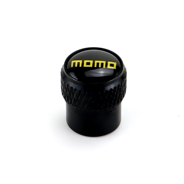 Momo Black Tire Valve Caps - Extra Spare Cap Total 5 Caps - Image 2