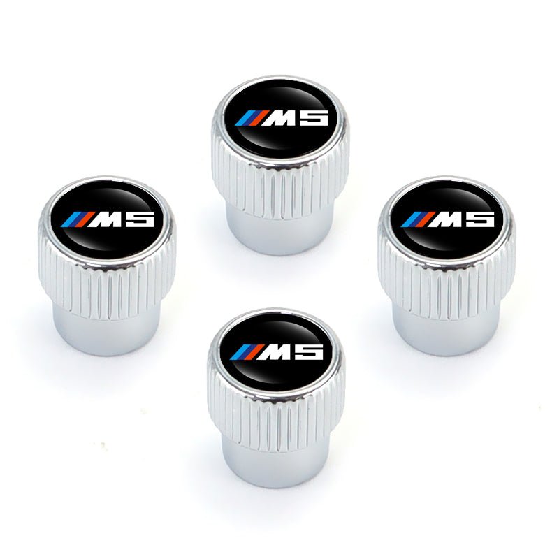 BMW M5 Silver Chrome Tire Valve Caps – Extra Spare Cap Total 5 Caps ...