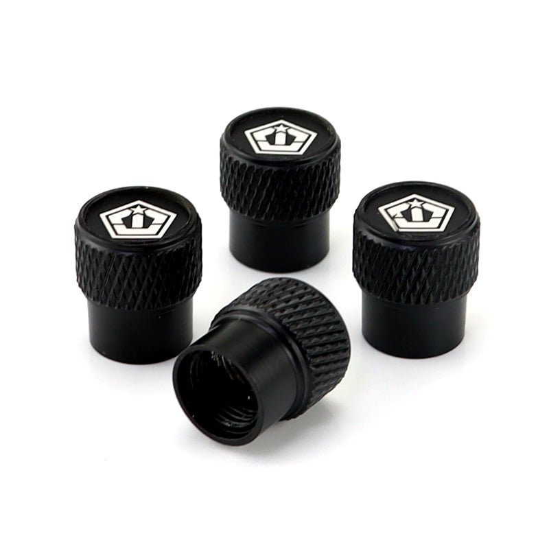 Tis Wheel Black Laser Engraved Tire Valve Stem Caps - Total 5 Caps ...